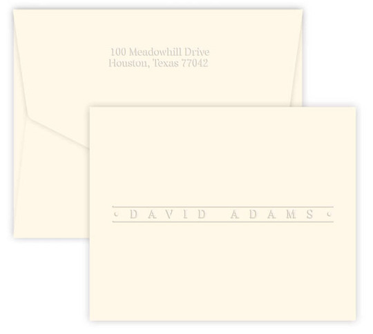 Embossed Banner Folded Note Cards